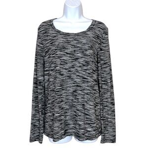 Oska Black White Long Sleeve Viscose Top